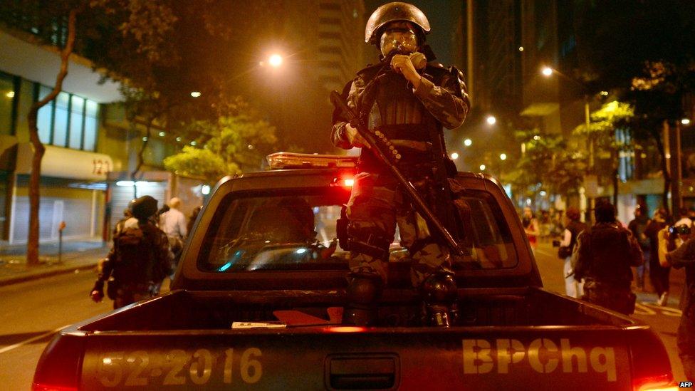 Police in Rio de Janeiro on 20 June 2013