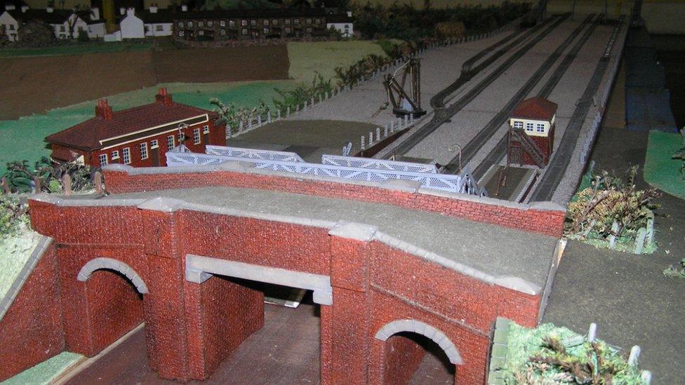 Magor model village bridge over railway