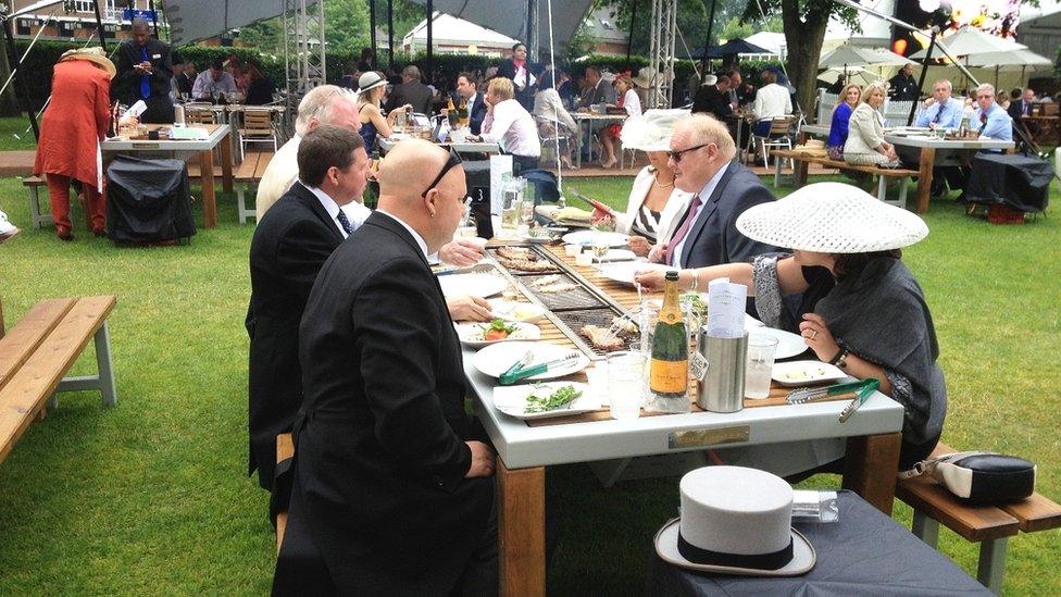 Communal cuisine at Royal Ascot