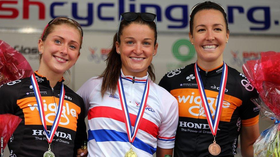 Laura Trott, Lizzie Armitstead and Danielle King