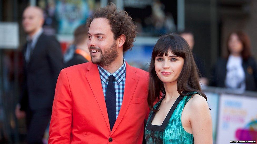 Director Drake Doremus and actress Felicity Jones at the Edinburgh International Film Festival's opening gala, Breathe In.