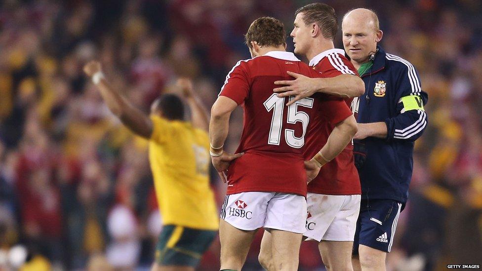 Australia v British Lions second Test Leigh Halfpenny Brian O'Driscoll