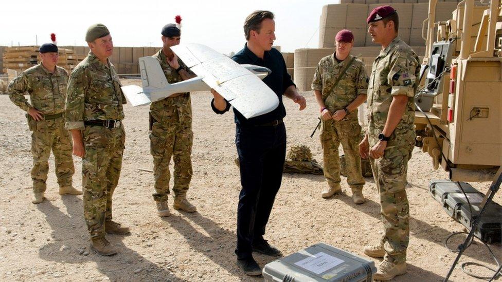 Prime Minister David Cameron in Afghanistan