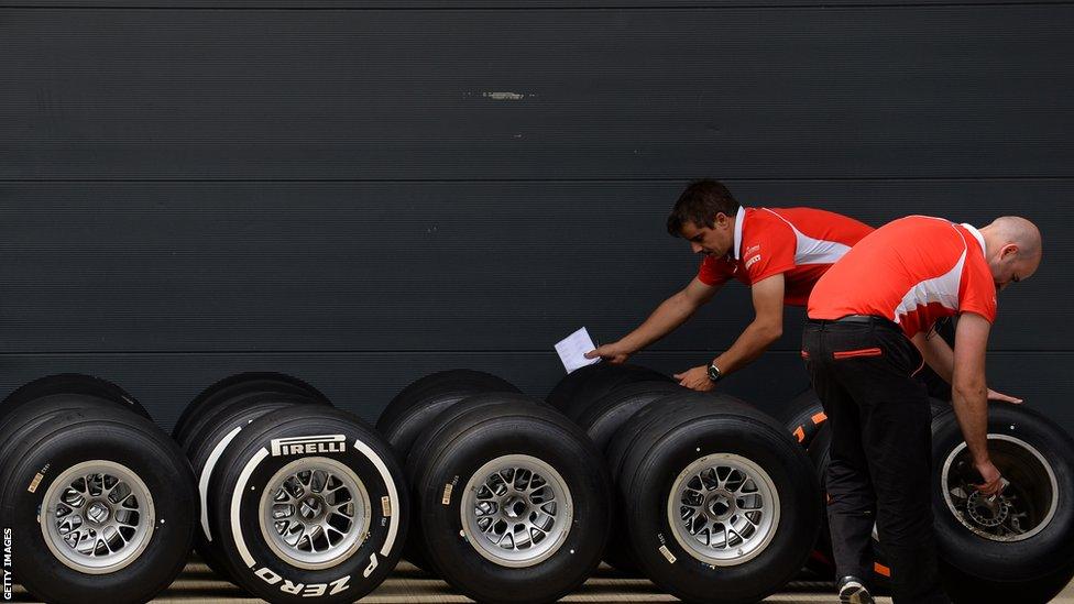 British Grand Prix Ferrari technicians