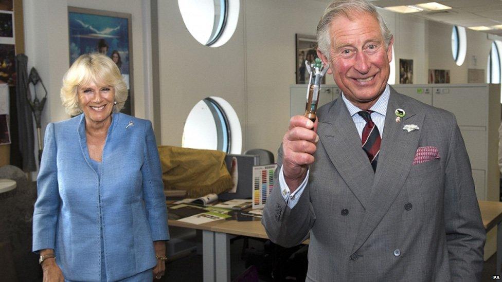 Prince Charles takes possession of the Doctor's Sonic Screwdriver