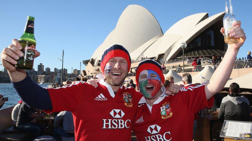 Australia v British and Irish Lions third Test fans