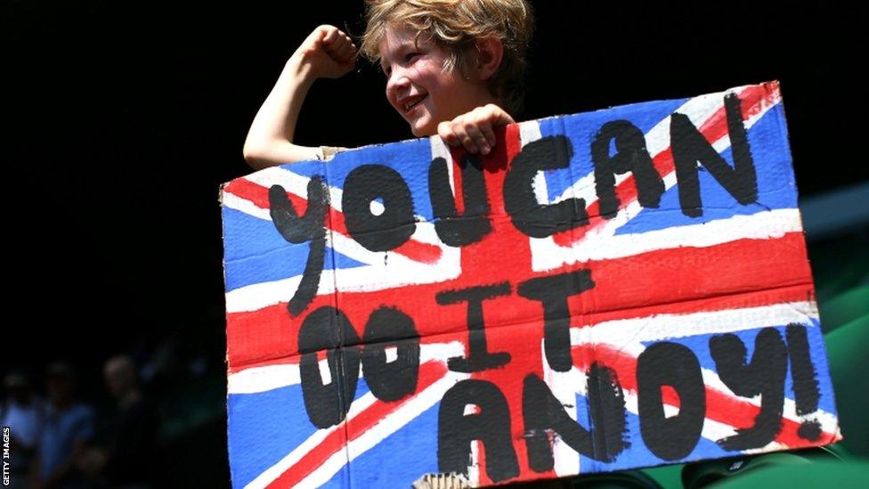 A young fan of Andy Murray