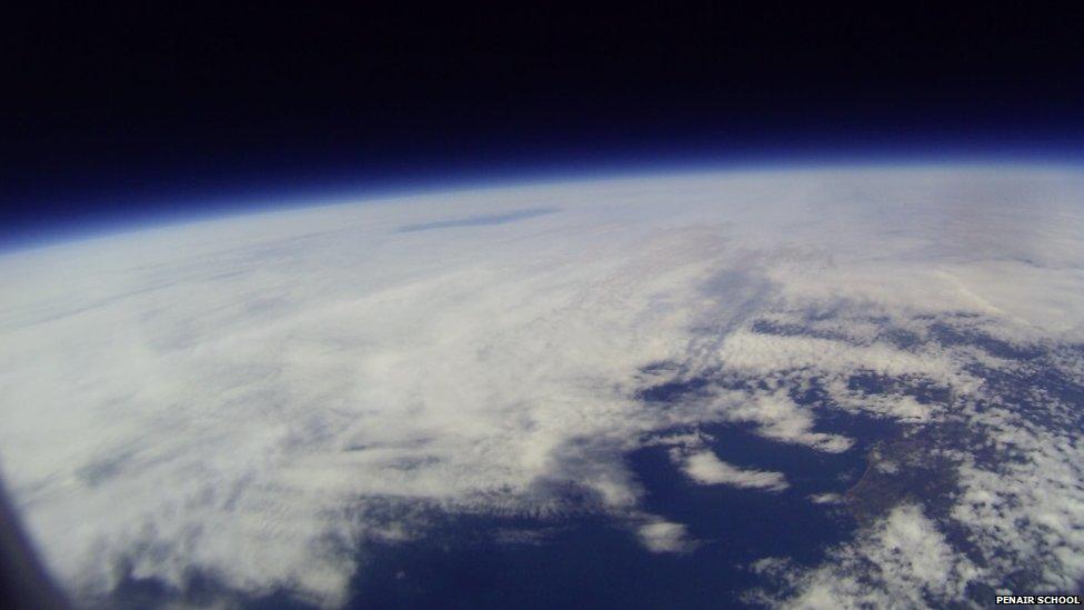 The helium balloon at the edge of space. Pic: Penair School