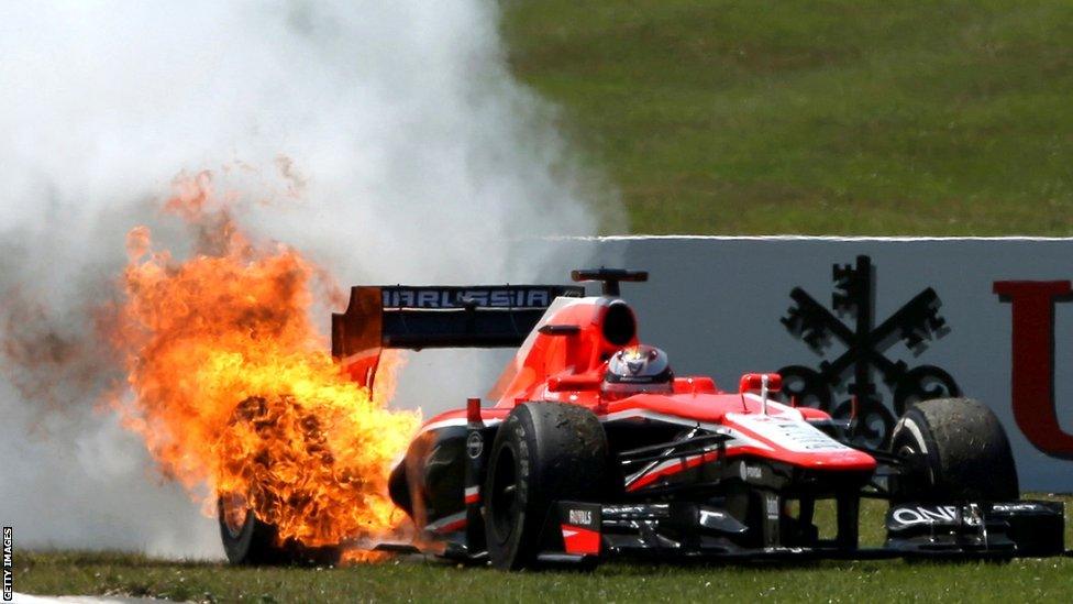 Marussia fire