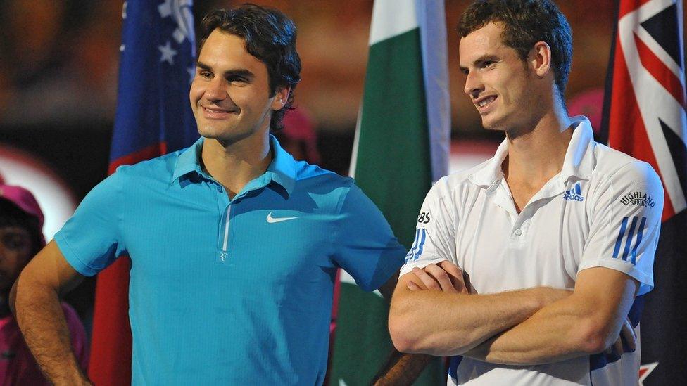 Andy Murray and Roger Federer