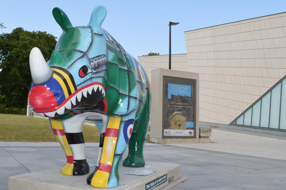 Rhino outside Seacity museum