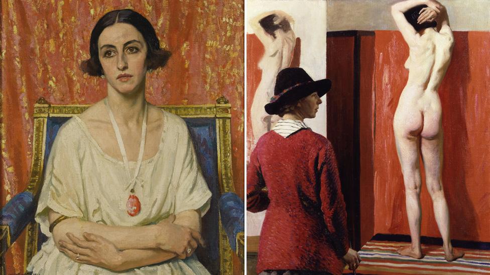 Lubov Tchernicheva, 1921, and Self Portrait, 1913, by Dame Laura Knight