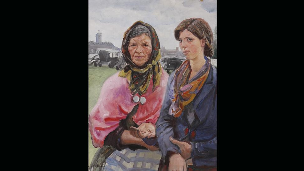 Gypsies at Ascot, 1933, by Dame Laura Knight