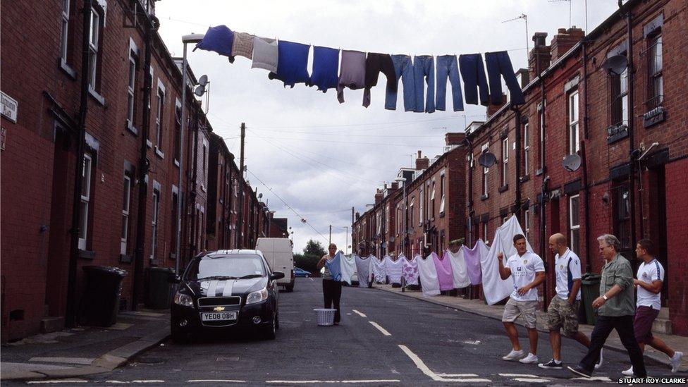 Leeds fans walking