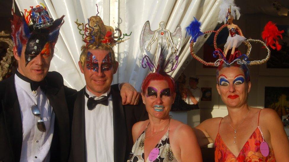 Matt, Ben, Emma and Candy Davies (L to R) at Henley Festival.