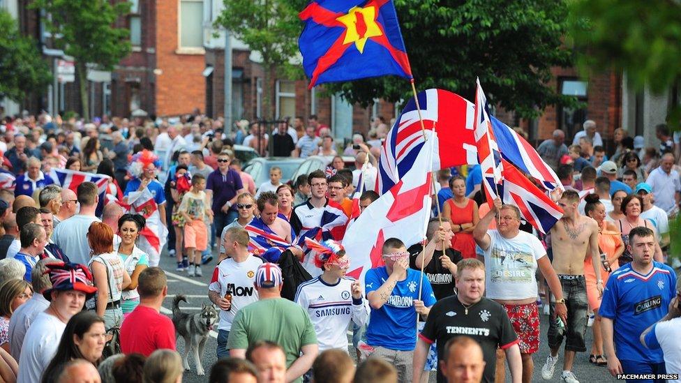 Parade along Woodvale Road