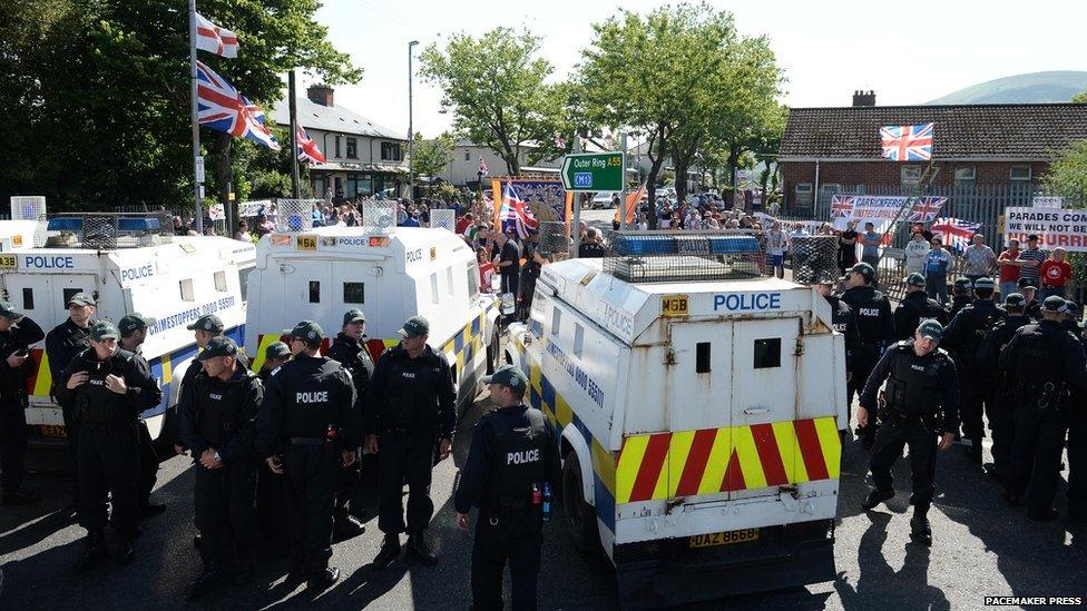 Sunday protests at roundabout