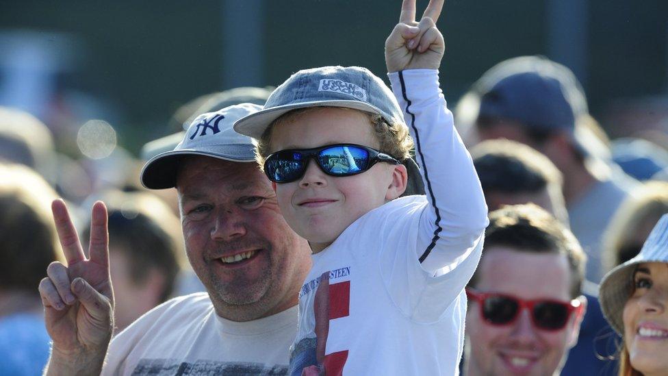 Fans at Bruce Springsteen gig