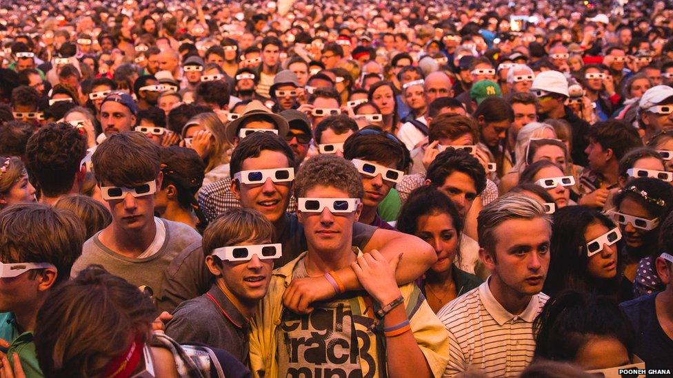 Kraftwerk's audience at the Latitude Fesitval