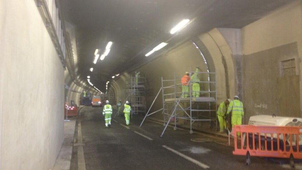 Inside one of the tunnels as work begins fully