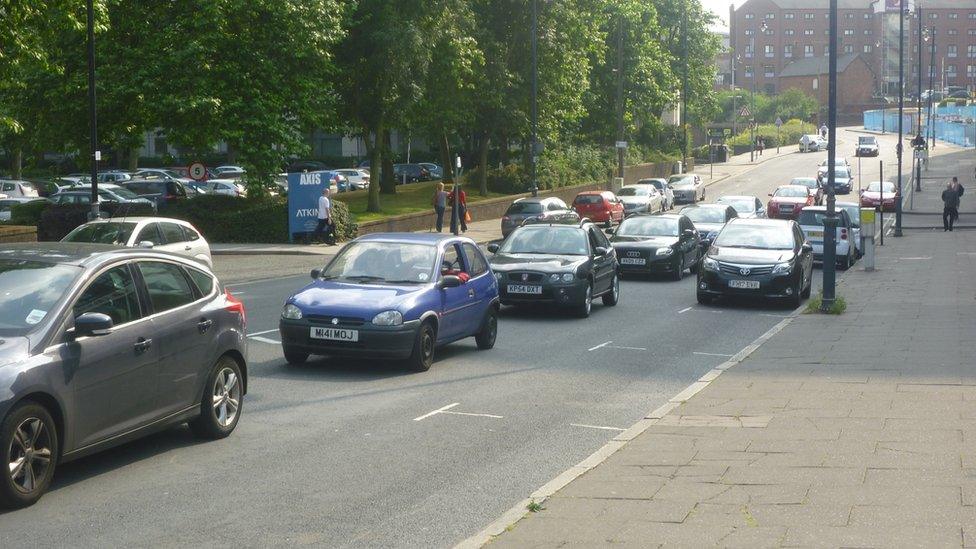 Holliday Street traffic