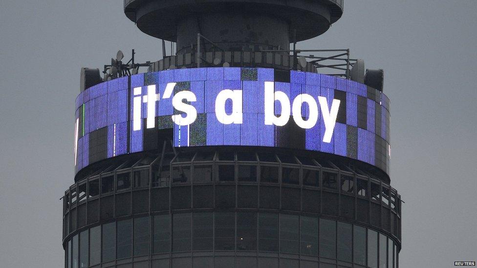 BT Tower with It's a boy