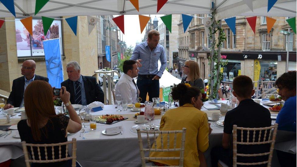 Sir Chris Hoy hosts a breakfast gathering