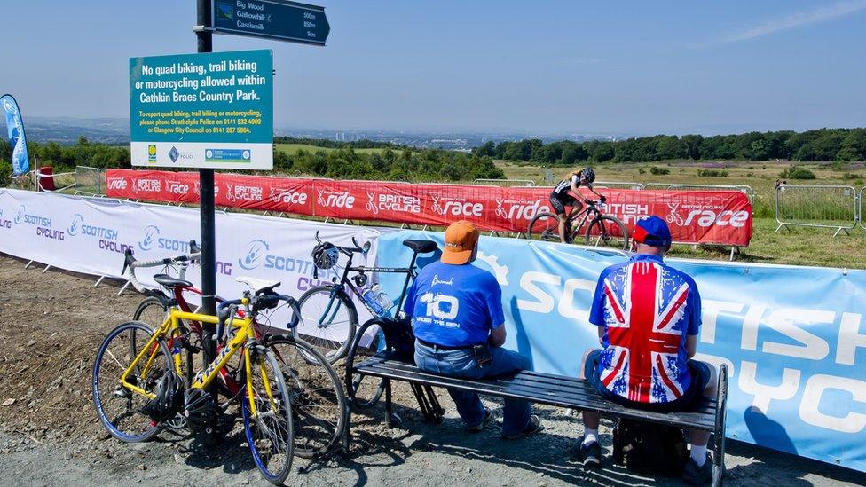 The newly opened Cathkin Braes Country Park provides miles of tracks for mountain bikers in the Glasgow area