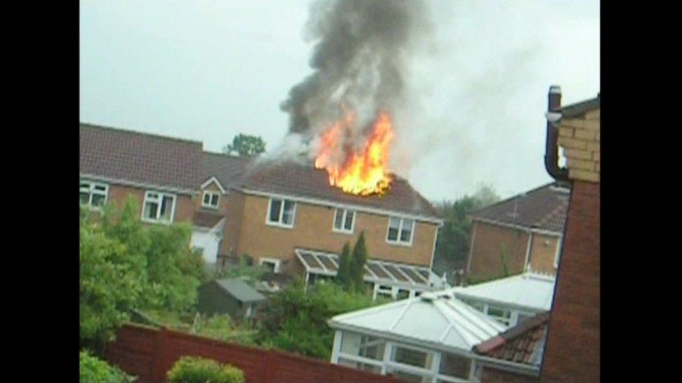 Viewer's footage of house on fire