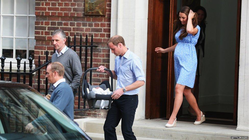 William taking the prince to the car