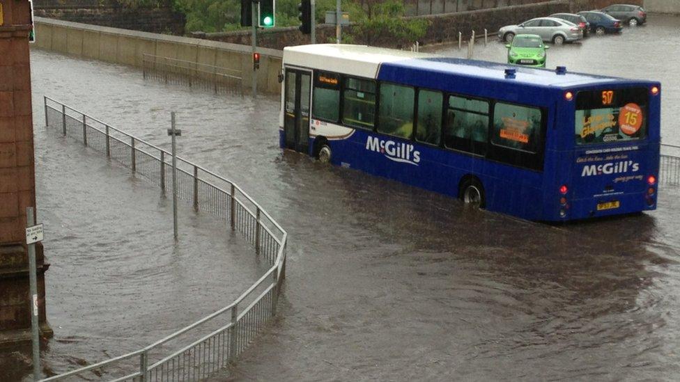 Flooding in Greenock