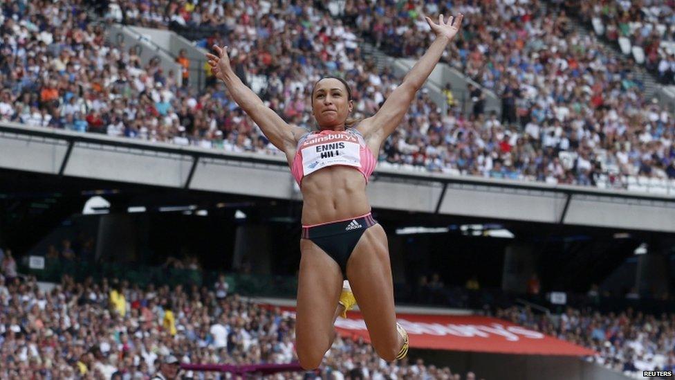 Jessica Ennis-Hill in the long jump