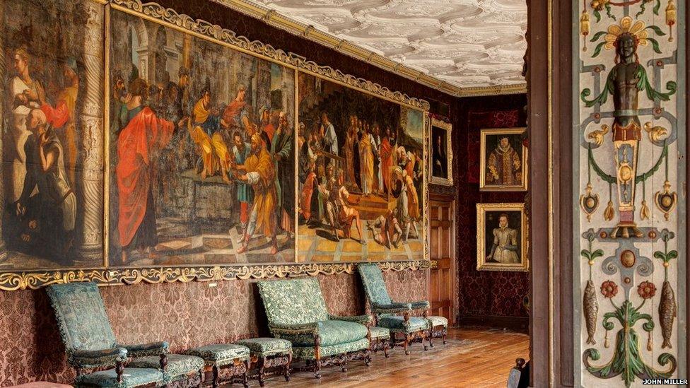 Cartoon gallery at Knole