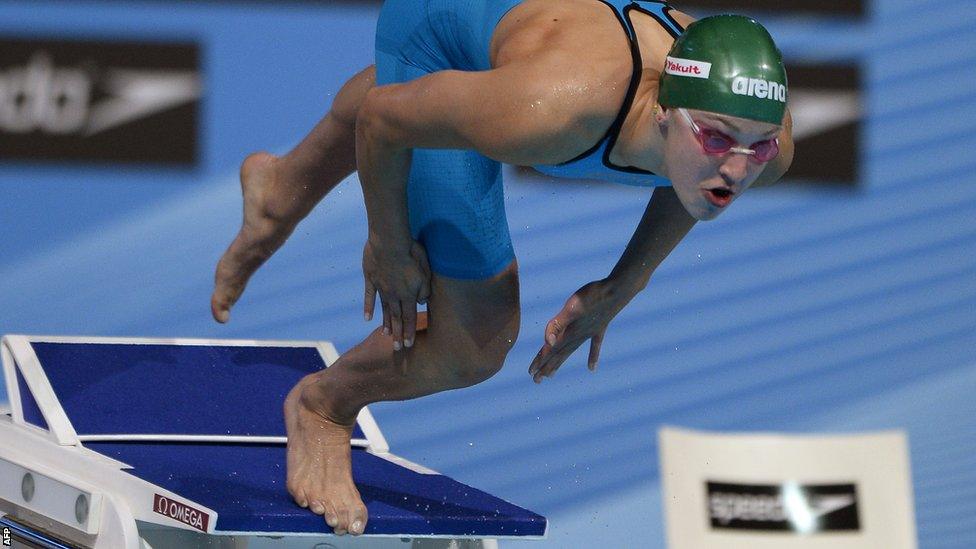 Ruta springs off the blocks at the start of the final