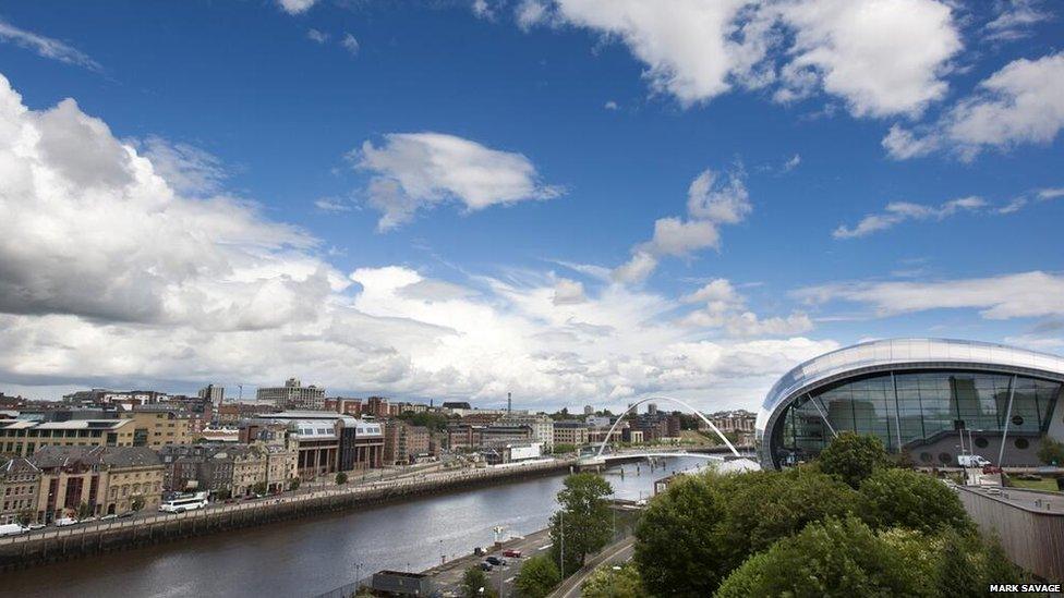 Newcastle Gateshead quayside