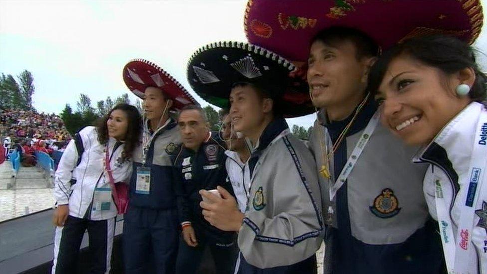 International team at World Police and Fire Games opening ceremony