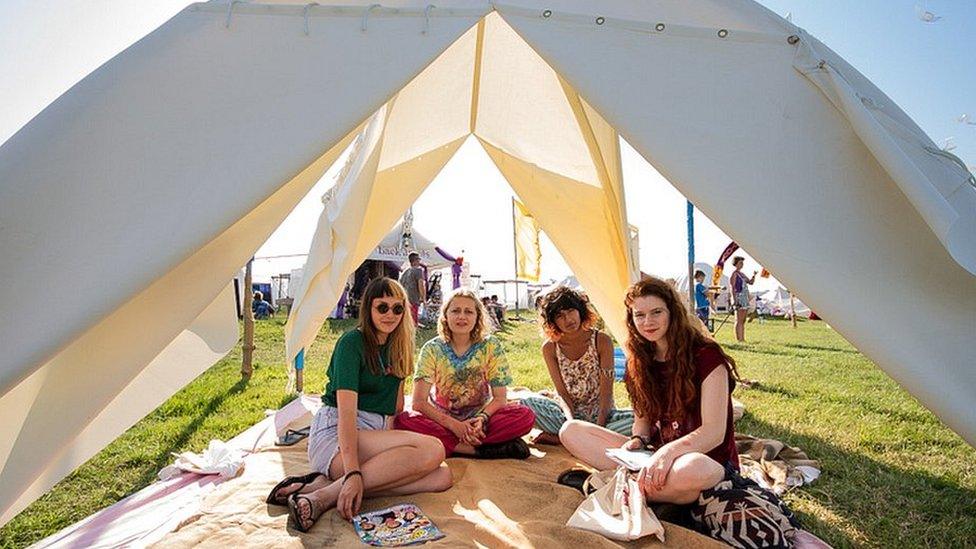 Camp Bestival campers