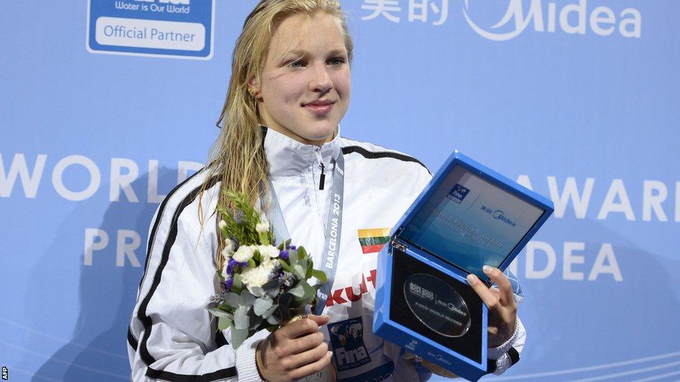 Ruta with her silver medal