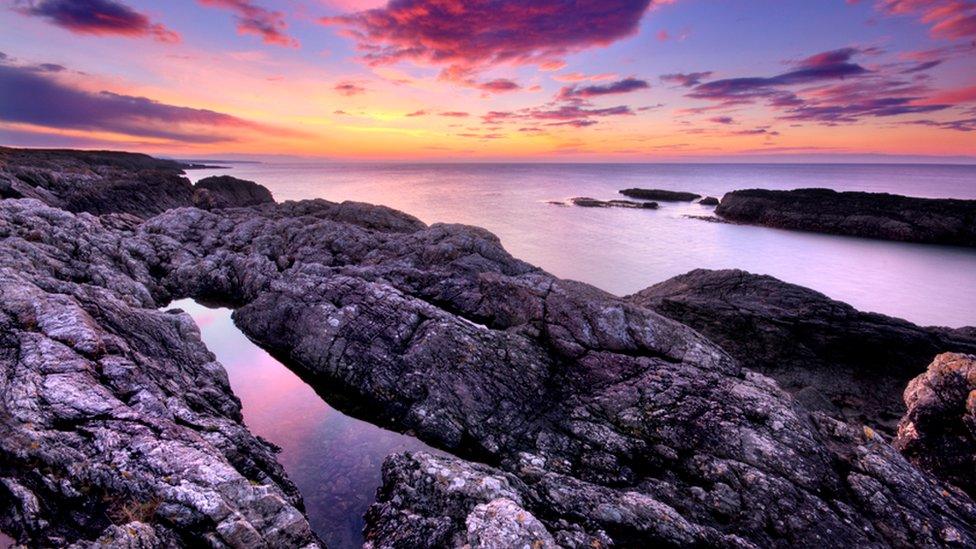 Sunset over Porth Ysgaden