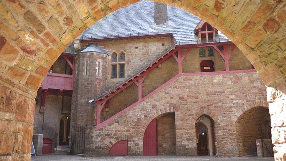 The courtyard of Castell Coch