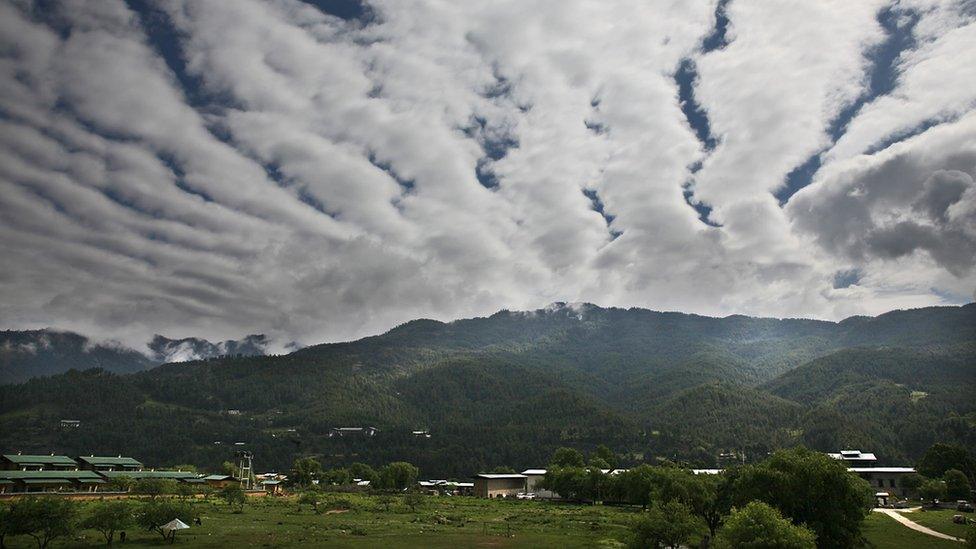 A wooded valley.