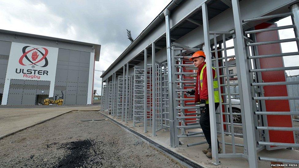 Funding for the new development at Ravenhill Stadium was secured in November 2012 with construction work starting almost immediately.