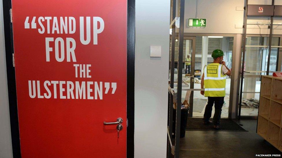 An education and heritage centre in one of the new stands has been named 'The Nevin Spence Centre', in memory of a Ulster Rugby player who died in a farming accident in September 2012.