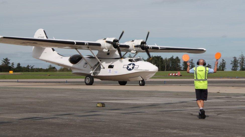 Catalina seaplane in Newquay