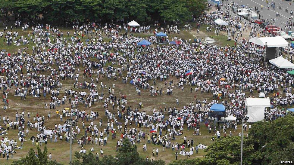 Protest in Luneta park in Metro Manila