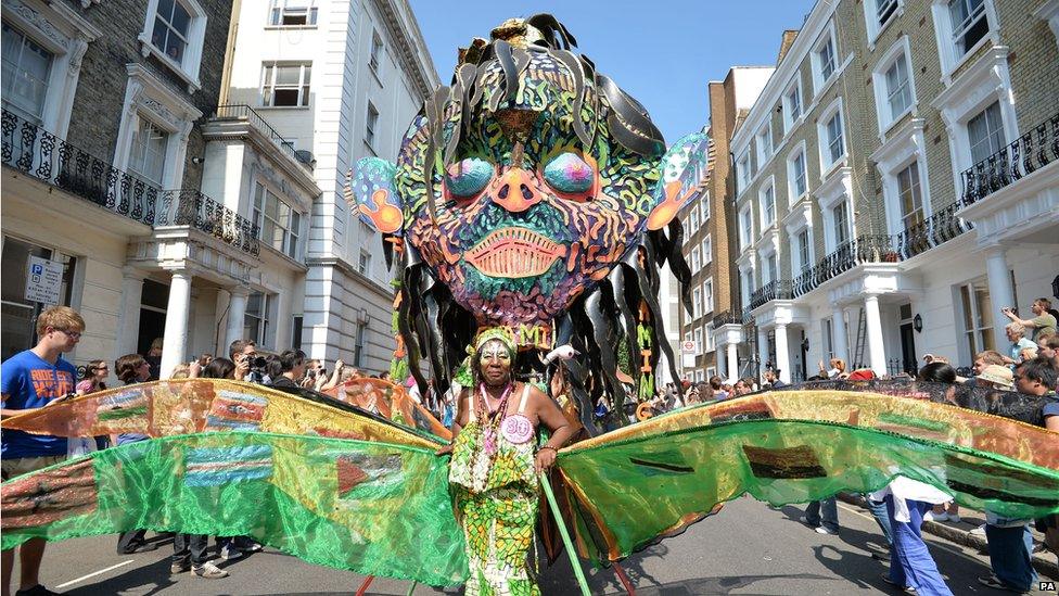 Woman in Carnival procession