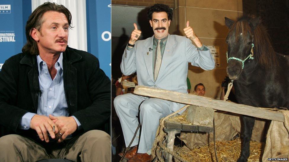 Sean Penn and Sacha Baron Cohen