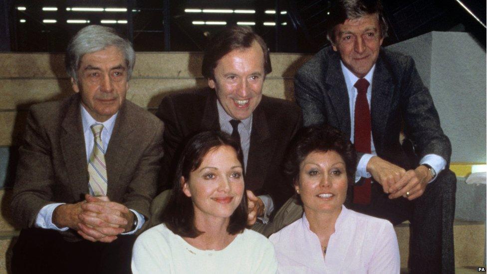 Sir David Frost with his TV-am co-presenters