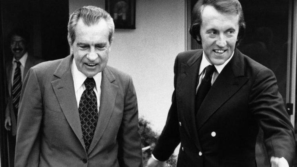 Sir David Frost and Richard Nixon