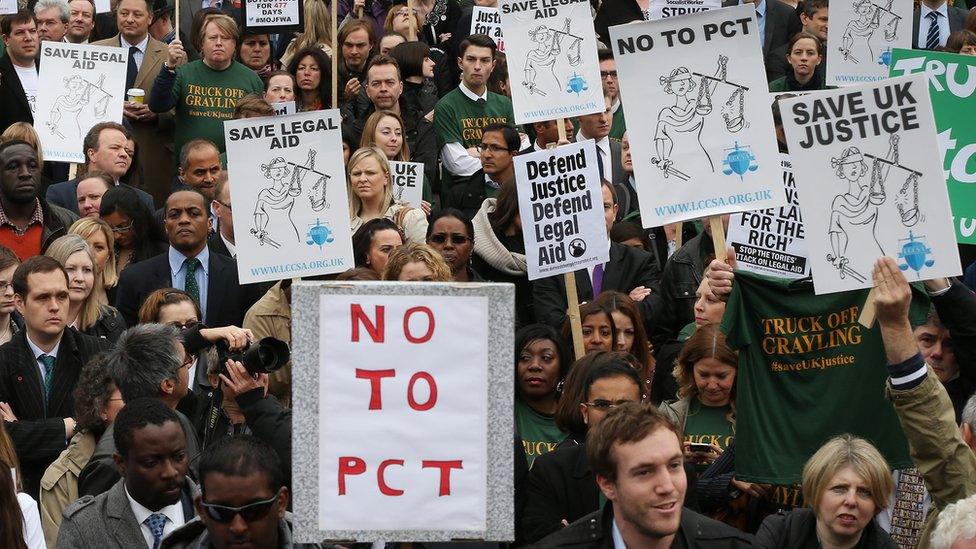 Legal aid protest